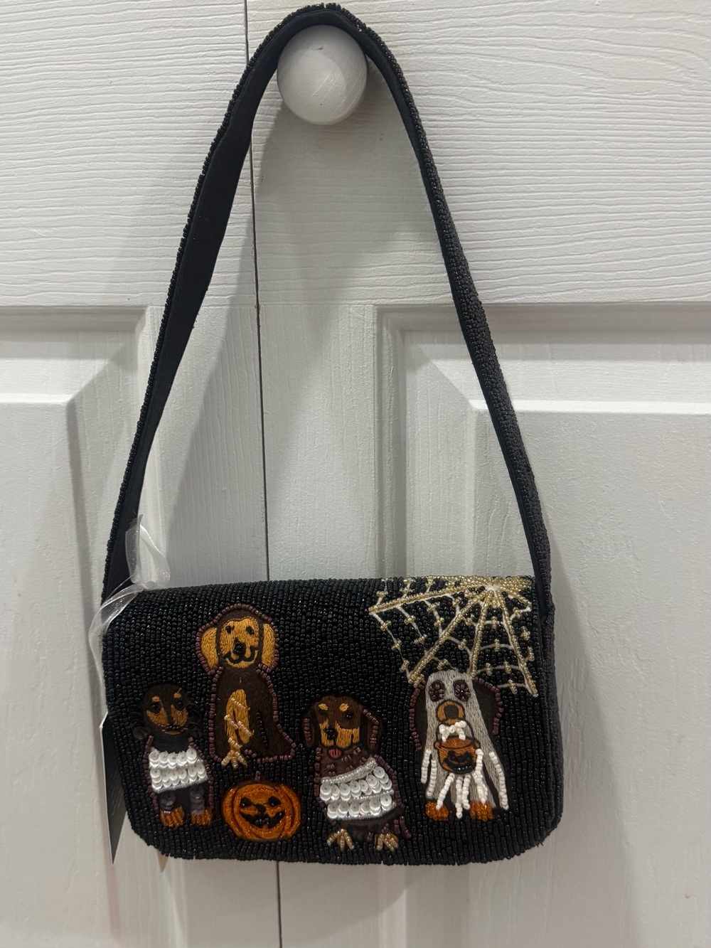 Halloween Black Beaded Dogs Purse #viral #nwt # golden #daschand
